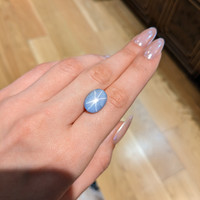 13.00 Ct. Blue Star Sapphire from Ceylon (Sri Lanka) Life Style