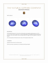 15.18 Ct. Blue Star Sapphire from Ceylon (Sri Lanka) Appraisal