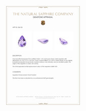 1.03 Ct. Violet Sapphire from Ceylon (Sri Lanka) Appraisal