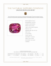 0.98 Ct. Purplish Pink Sapphire from Ceylon (Sri Lanka) Scan Report