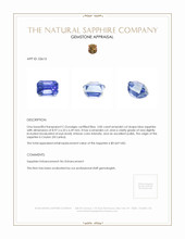 3.83 Ct. Blue Sapphire from Ceylon (Sri Lanka) Appraisal