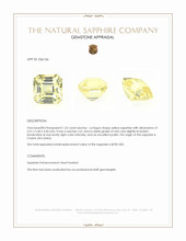 1.22 Ct. Yellow Sapphire from Ceylon (Sri Lanka) Appraisal