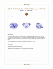 0.98 Ct. Purple Sapphire from Ceylon (Sri Lanka) Appraisal