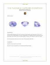 0.98 Ct. Purple Sapphire from Ceylon (Sri Lanka) Appraisal