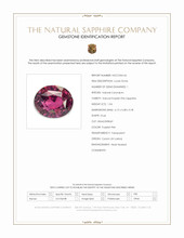 1.04 Ct. Purplish Pink Sapphire from Ceylon (Sri Lanka) Scan Report