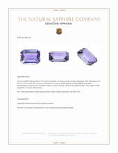 3.10 Ct. Bluish Purple Sapphire from Ceylon (Sri Lanka) Appraisal