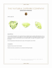 1.05 Ct. Yellowish Green Sapphire from Ceylon (Sri Lanka) Appraisal