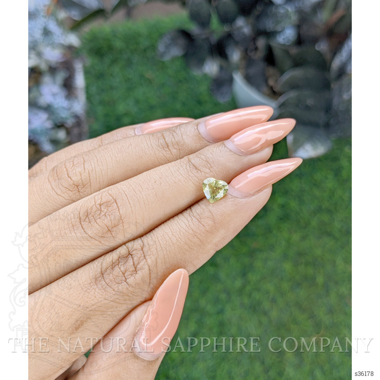 1.05 Ct. Yellowish Green Sapphire from Ceylon (Sri Lanka)