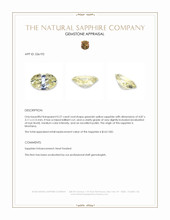 0.27 Ct. Greenish Yellow Sapphire from Montana Appraisal