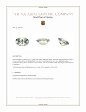0.27 Ct. Yellowish Green Sapphire from Montana Appraisal