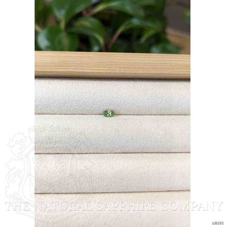 0.27 Ct. Yellowish Green Sapphire from Montana