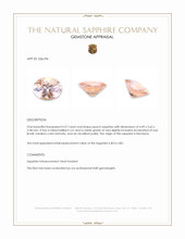 0.27 Ct. Peach Sapphire from Montana Appraisal