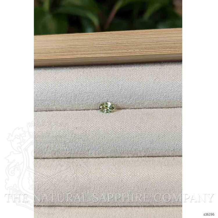 0.31 Ct. Yellowish Green Sapphire from Montana