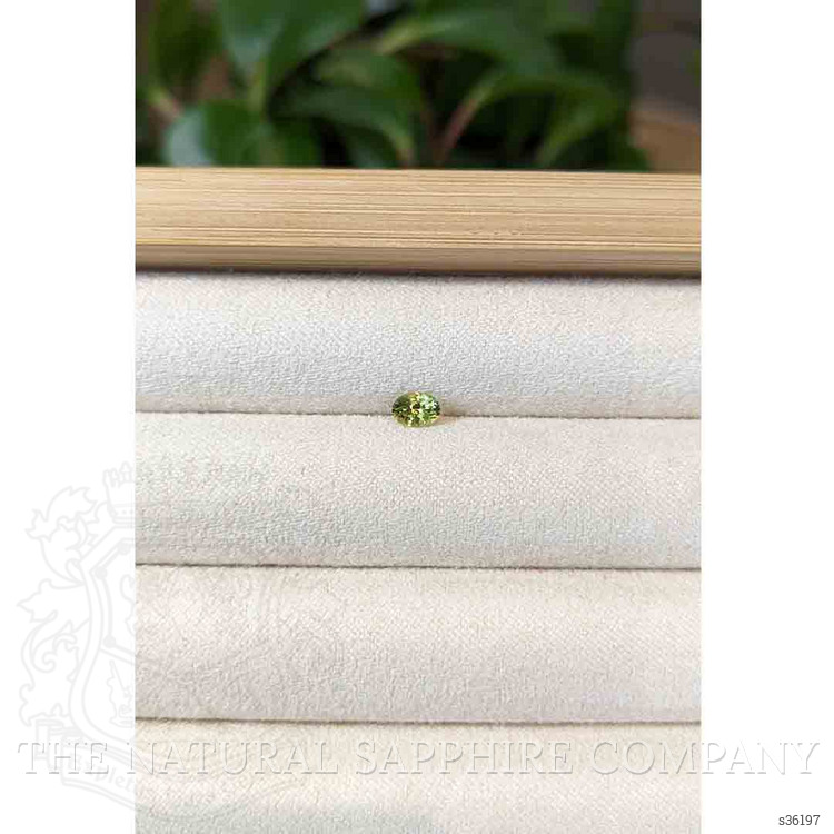 0.34 Ct. Greenish Yellow Sapphire from Montana