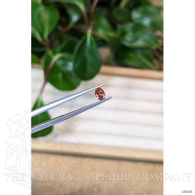 0.34 Ct. Reddish Orange Sapphire from Montana