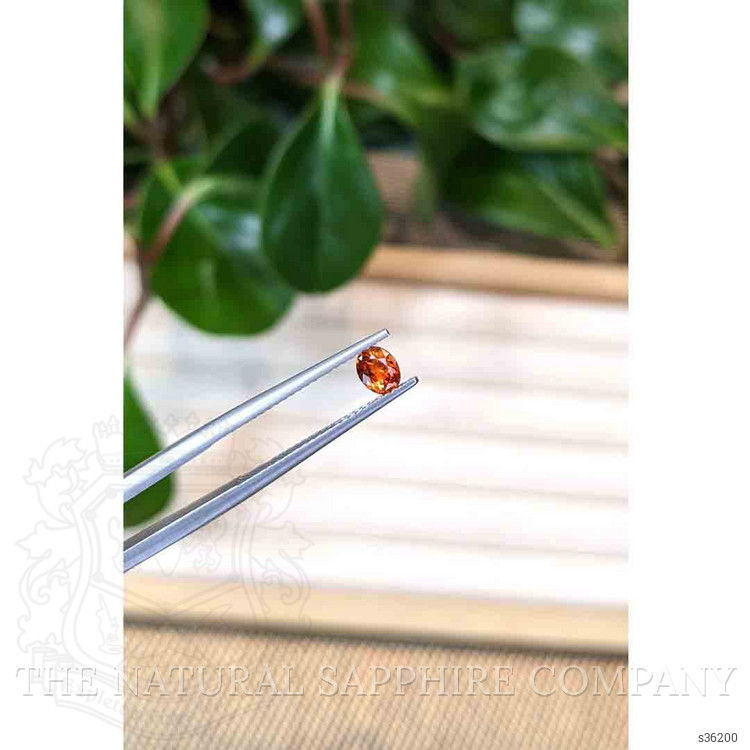 0.39 Ct. Orange Sapphire from Montana
