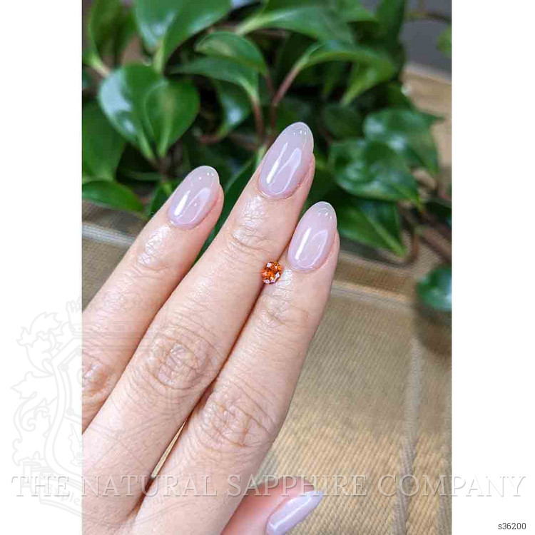0.39 Ct. Orange Sapphire from Montana