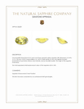 0.23 Ct. Greenish Yellow Sapphire from Montana Appraisal