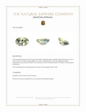 0.39 Ct. Yellowish Green Sapphire from Montana Appraisal