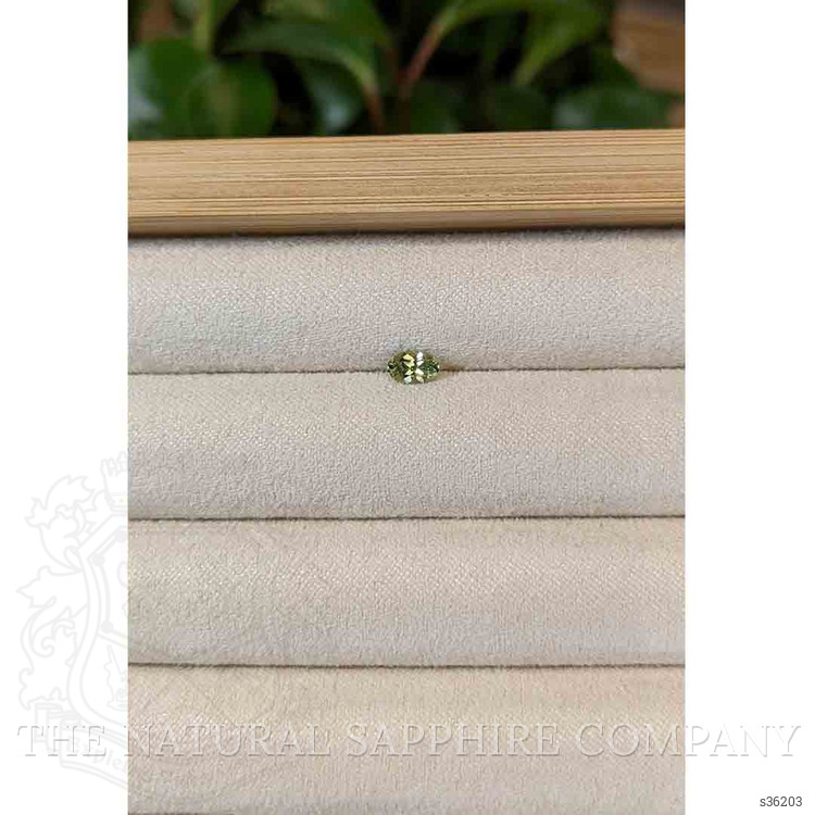 0.39 Ct. Yellowish Green Sapphire from Montana