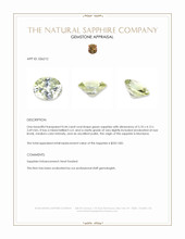 0.44 Ct. Green Sapphire from Montana Appraisal