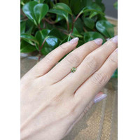 0.46 Ct. Yellowish Green Sapphire from Montana Life Style