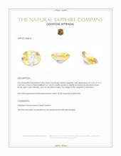 0.46 Ct. Yellow Sapphire from Montana Appraisal