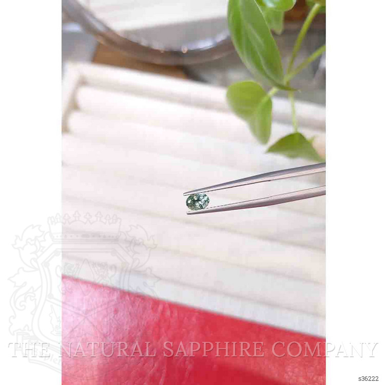 0.49 Ct. Green Sapphire from Montana