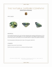 0.50 Ct. Yellowish Green Sapphire from Montana Appraisal