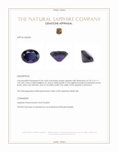 0.54 Ct. Purple Sapphire from Montana Appraisal