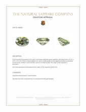 0.54 Ct. Yellowish Green Sapphire from Montana Appraisal