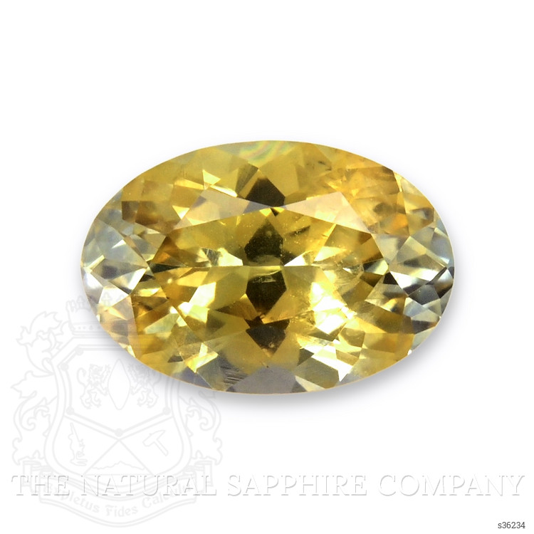 0.55 Ct. Greenish Yellow Sapphire from Montana