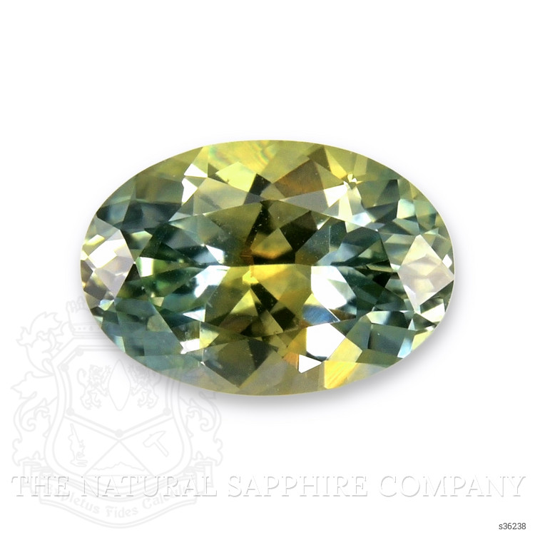 0.57 Ct. Yellowish Green Sapphire from Montana