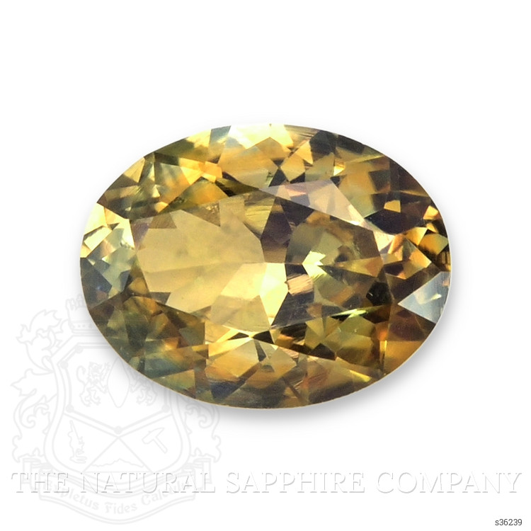 0.58 Ct. Greenish Yellow Sapphire from Montana
