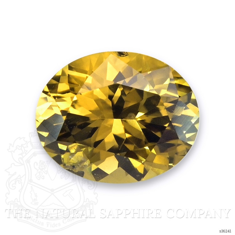 0.58 Ct. Greenish Yellow Sapphire from Montana