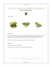 0.58 Ct. Greenish Yellow Sapphire from Montana Appraisal