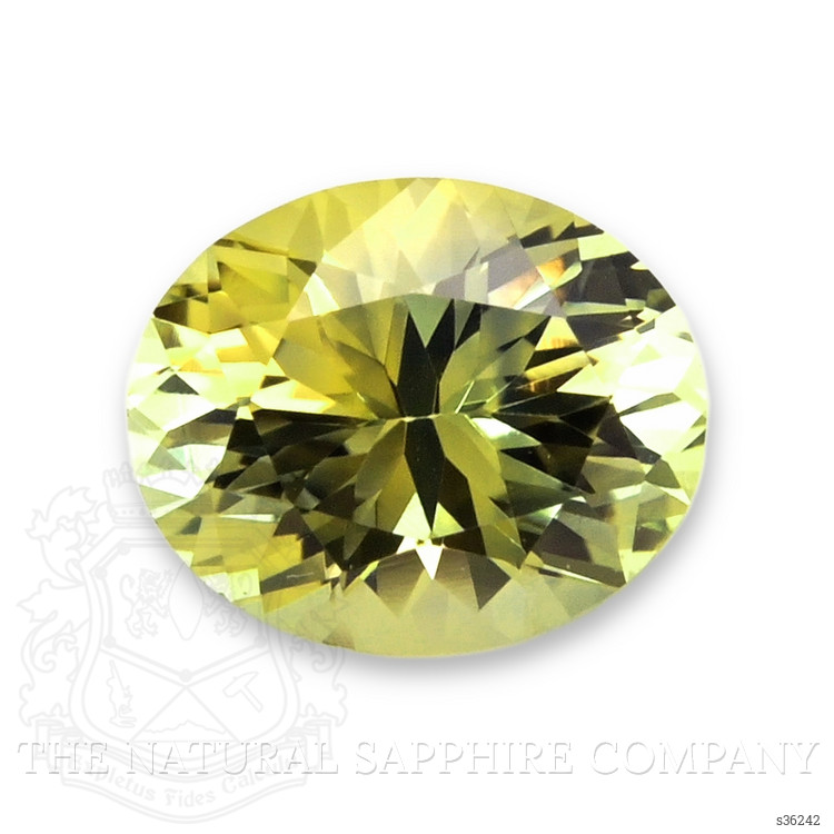 0.58 Ct. Greenish Yellow Sapphire from Montana