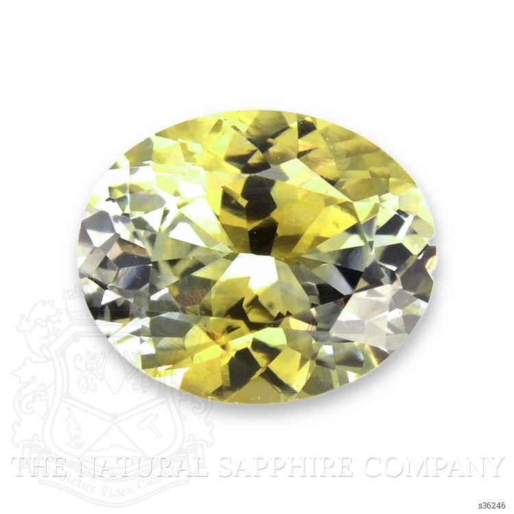 0.59 Ct. Greenish Yellow Sapphire from Montana