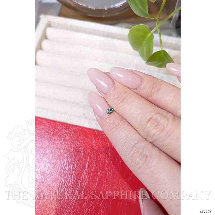 0.21 Ct. Bluish Green Sapphire from Montana