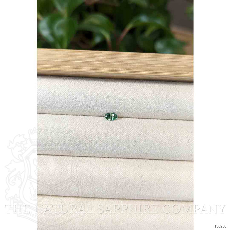 0.24 Ct. Bluish Green Sapphire from Montana