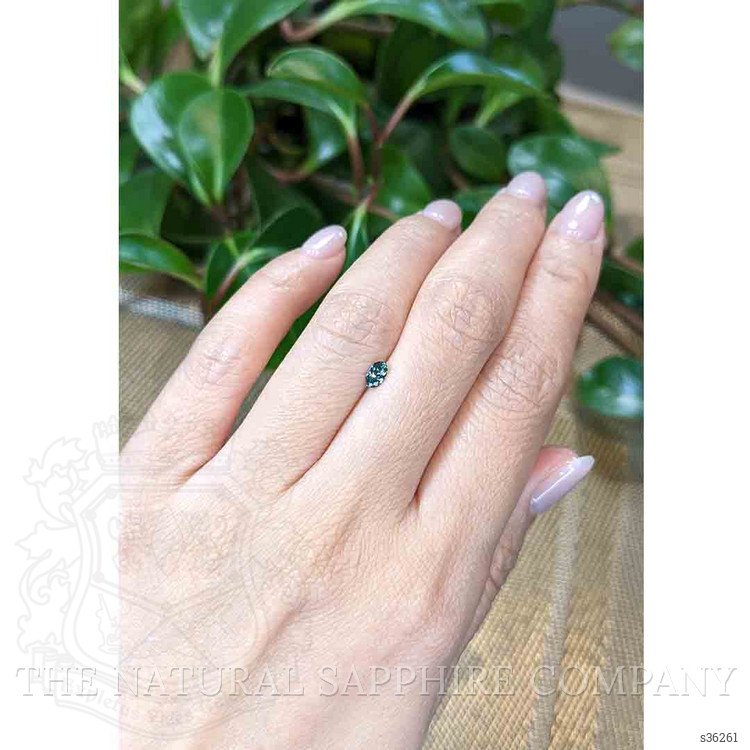 0.28 Ct. Bluish Green Sapphire from Montana