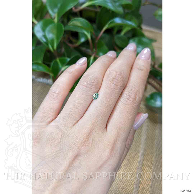 0.28 Ct. Bluish Green Sapphire from Montana