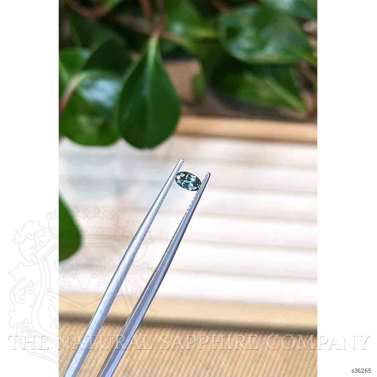 0.28 Ct. Bluish Green Sapphire from Montana