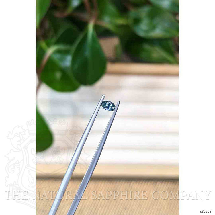 0.29 Ct. Greenish Blue Sapphire from Montana