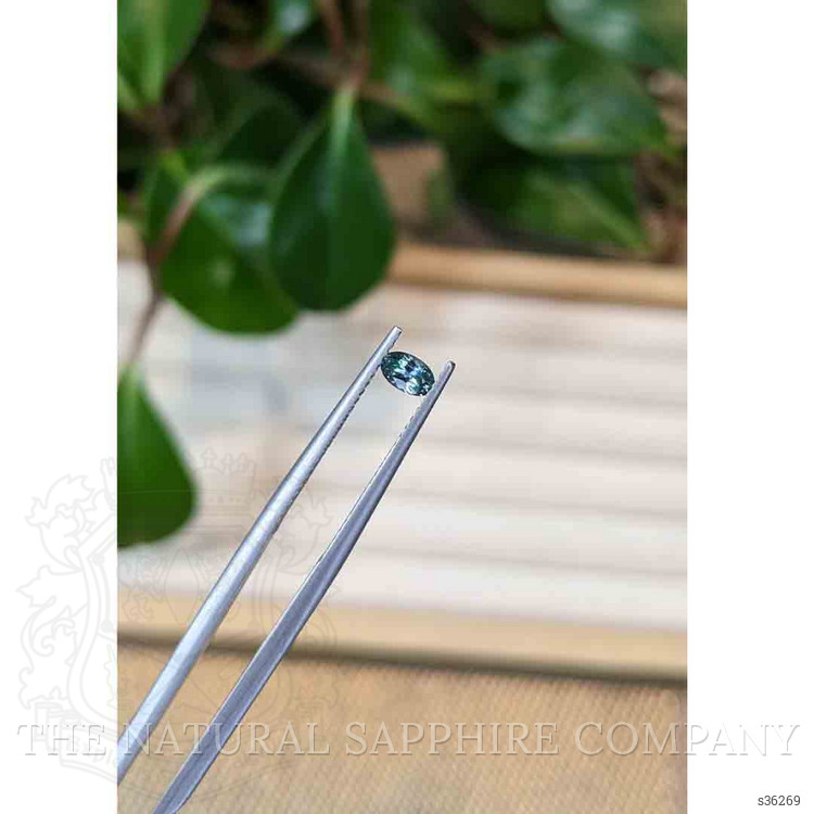 0.29 Ct. Bluish Green Sapphire from Montana