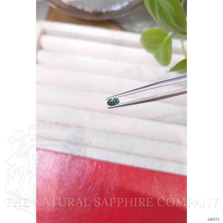 0.30 Ct. Green Sapphire from Montana