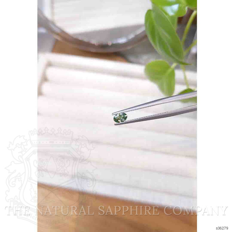0.34 Ct. Yellowish Green Sapphire from Montana