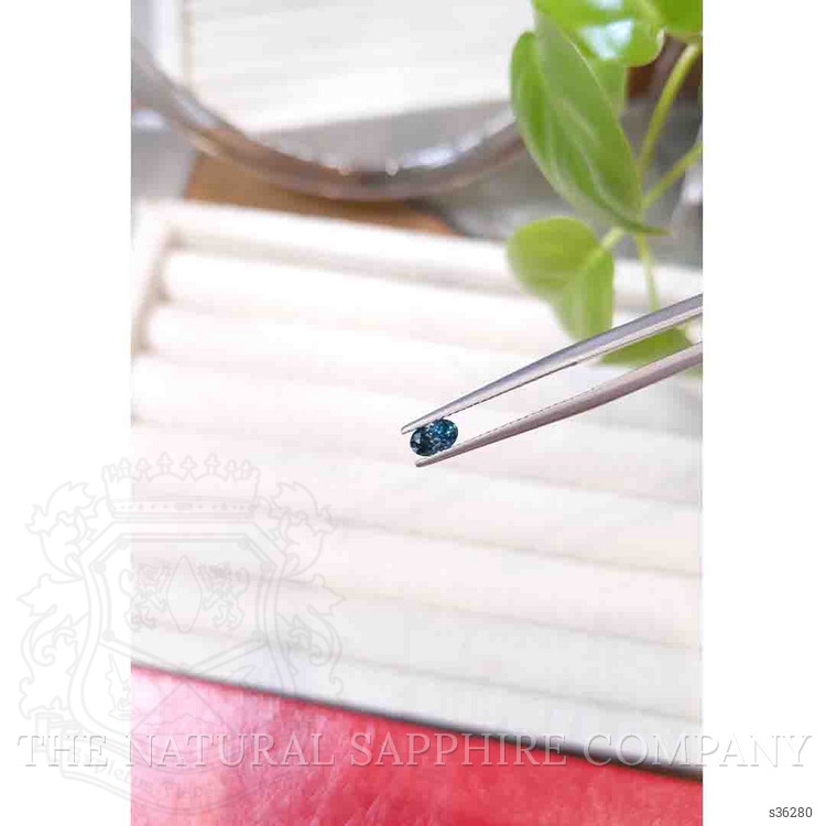 0.34 Ct. Greenish Blue Sapphire from Montana