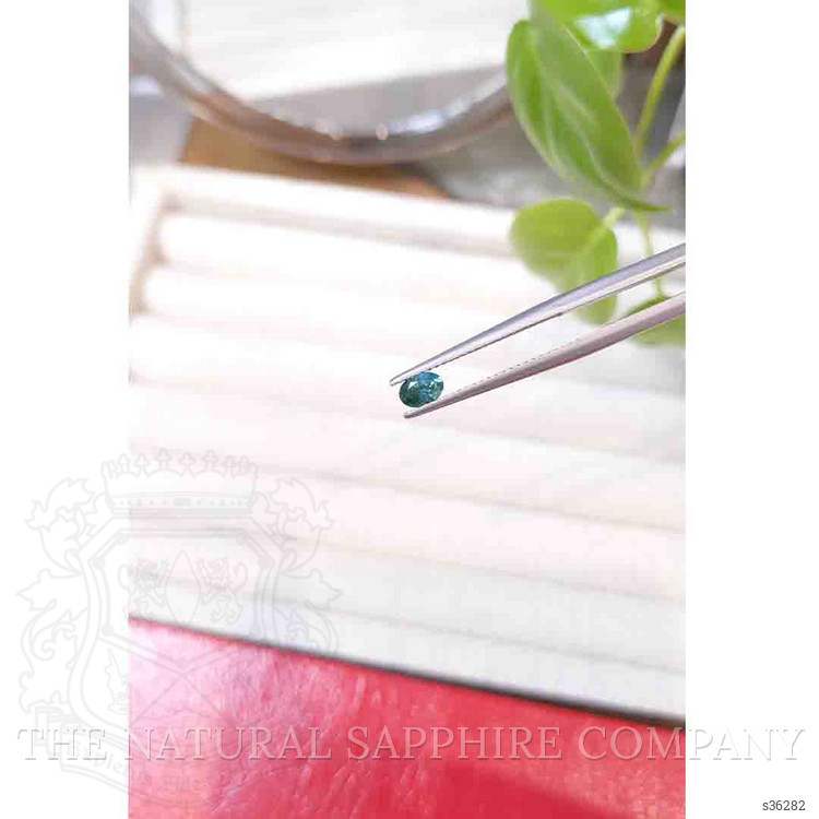 0.36 Ct. Bluish Green Sapphire from Montana