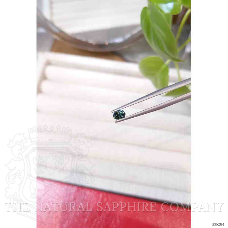 0.37 Ct. Bluish Green Sapphire from Montana